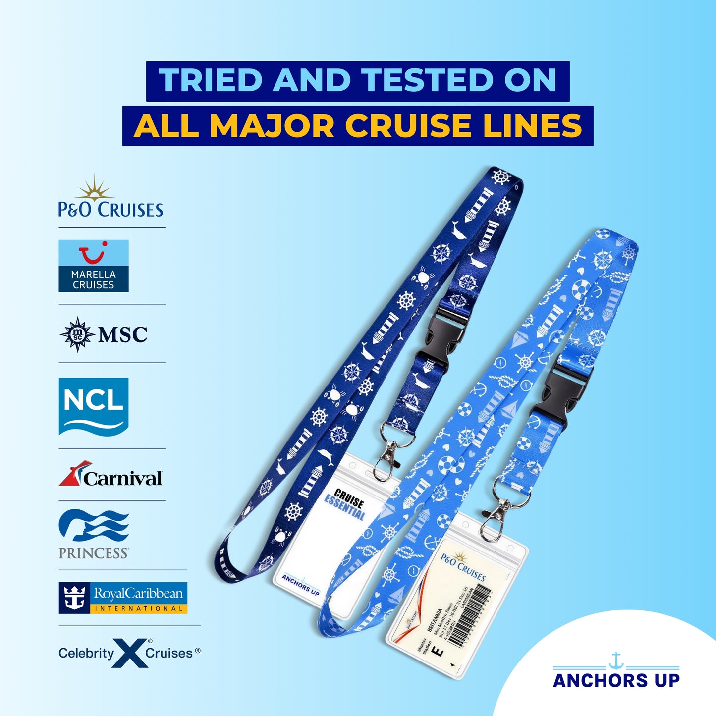 Cruise Lanyards with Card Holders - Set of 2