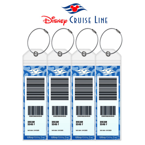 Disney Cruise Line Luggage Tag Holders - Set of 4