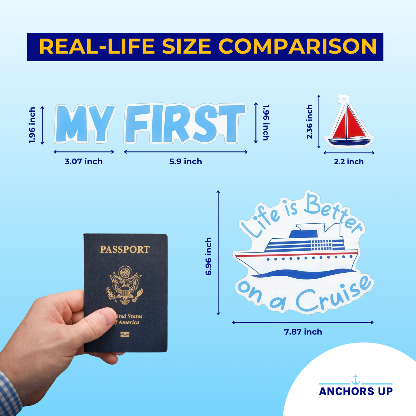 Nautical Themed Cruise Ship Door Magnets - Pack of 27