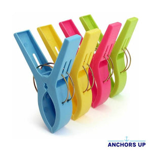 Colourful Towel Clips - Set of 4 Anchors Up