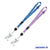 2x Lanyards with Card Holders, Detachable Retractable, Blue and Purple