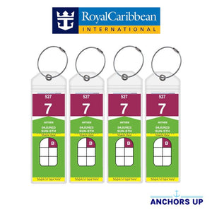 Royal Caribbean Luggage Tag Holders - Set of 4 Anchors Up