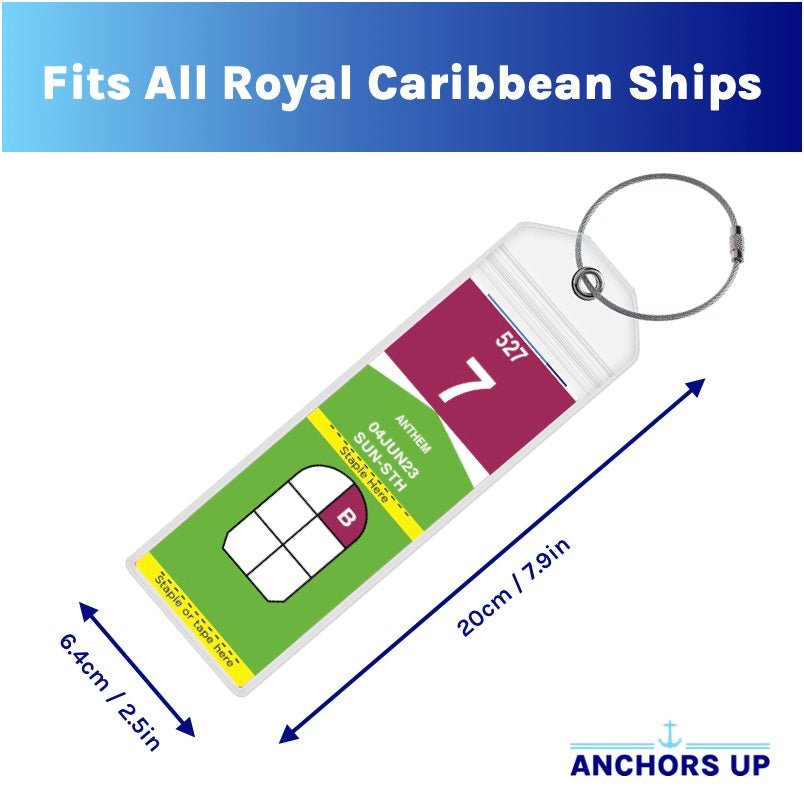 Royal Caribbean Luggage Tag Holders - Set of 4 Anchors Up