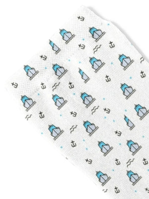 Cruise-Themed White Socks