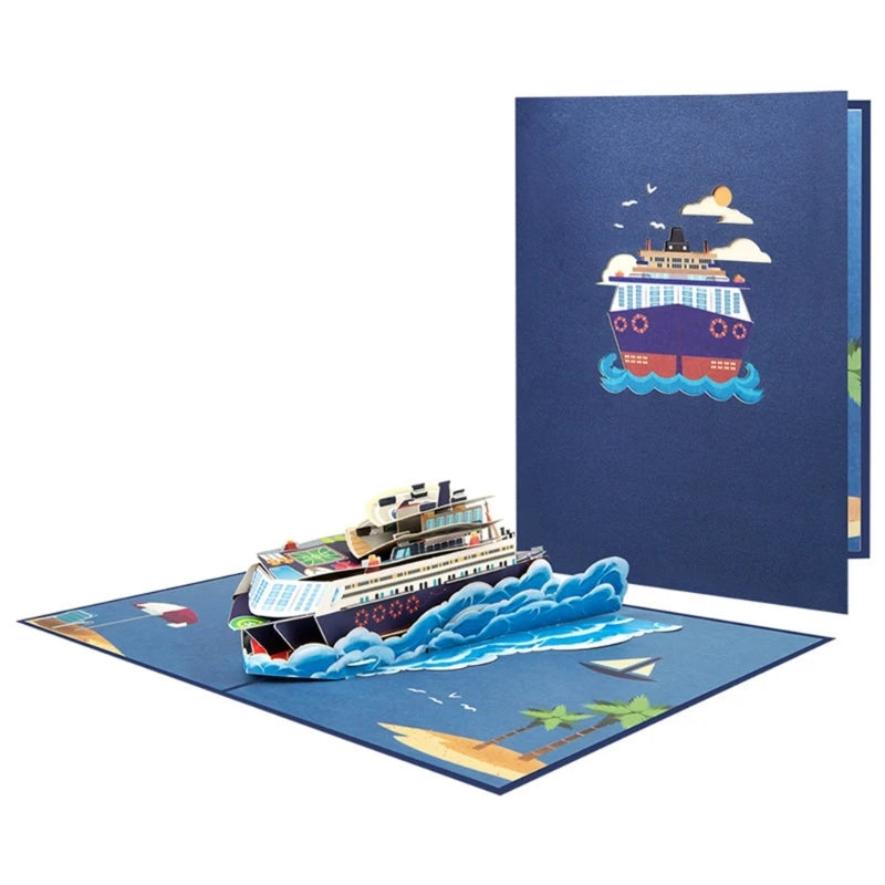 3D Cruise Ship Pop-Up Card