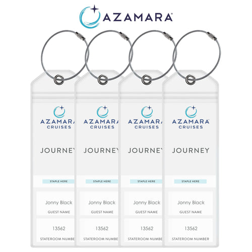 Azamara Cruise Luggage Tag Holders - Set of 4