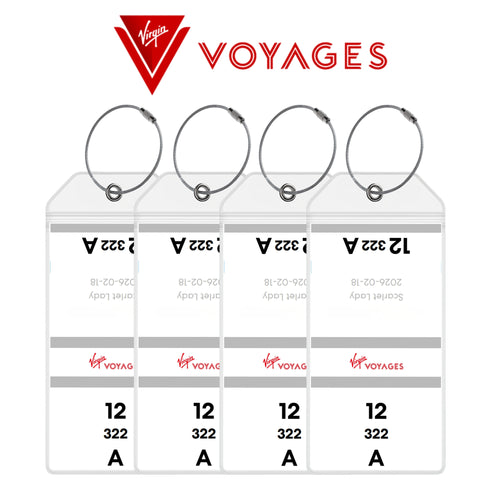 Virgin Voyages Kreuzfahrt Gepäckanhänger Halter - Set von 4