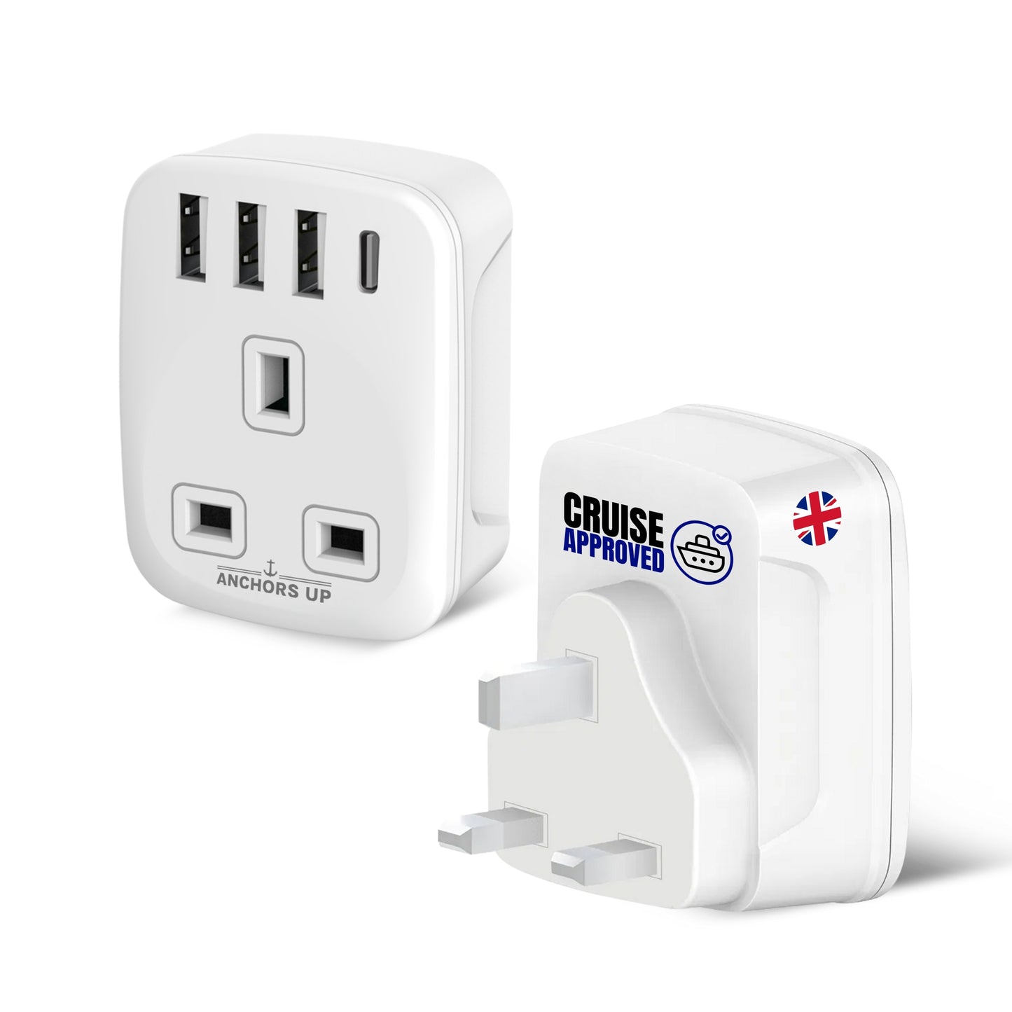 Cruise Approved UK Plug Extender 5-in-1 (1 UK + 3 USB-A + 1 USB-C)