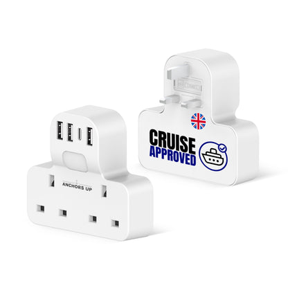 Cruise Approved UK Extension Lead 7-in-1 (2 UK + 3 USB-A + 1 USB-C + Night Light)