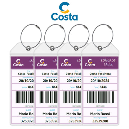Costa Luggage Tag Holders - Set of 4