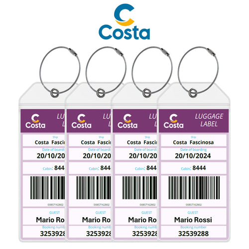Costa Luggage Tag Holders - Set of 4
