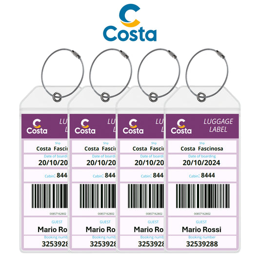 Costa Luggage Tag Holders - Set of 4