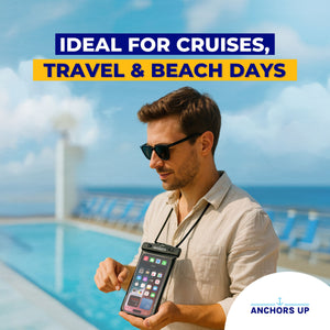 Waterproof Phone Pouch with Lanyard – Universal Fit for Cruises, Travel & Beach