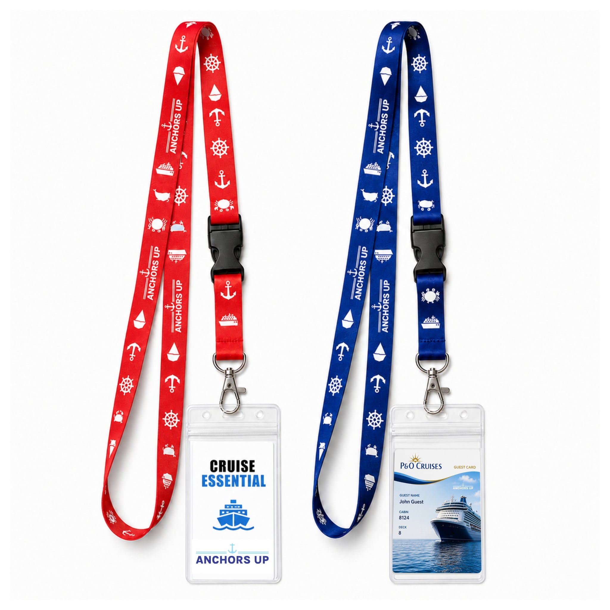 Cruise Lanyards with Card Holders - Set of 2