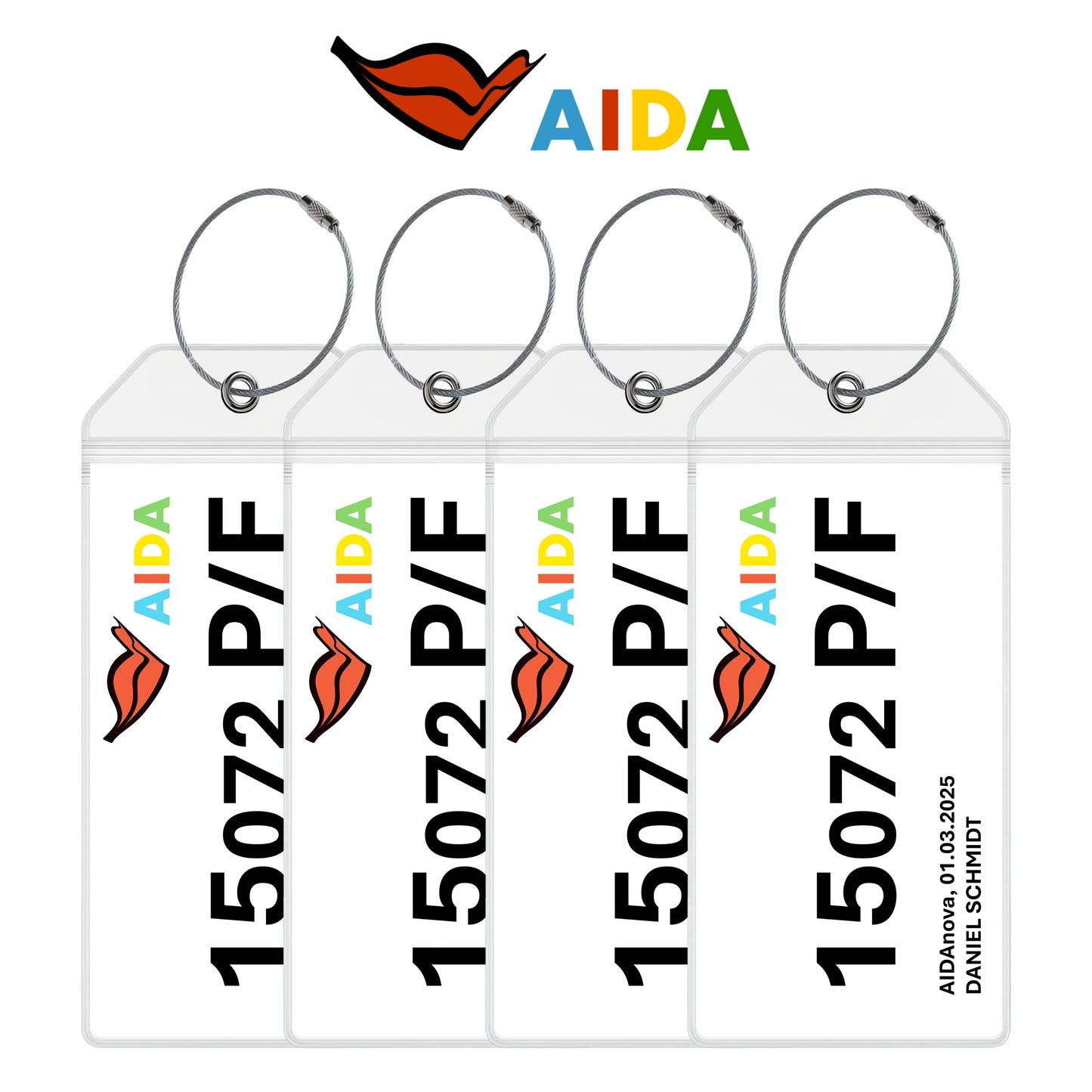 AIDA Cruise Gepäckanhängerhalter - Set von 4