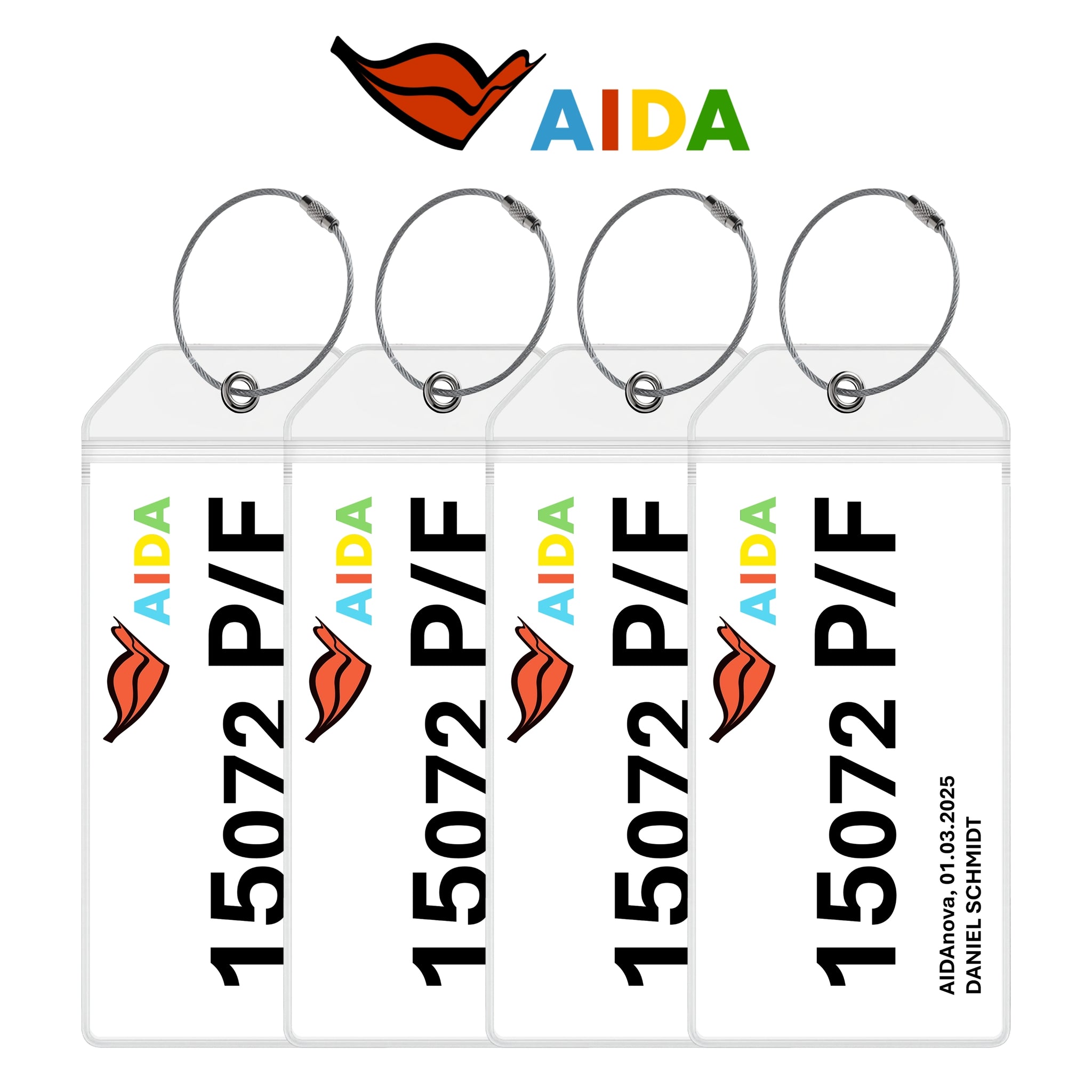 Cruise luggage tag holders for AIDA