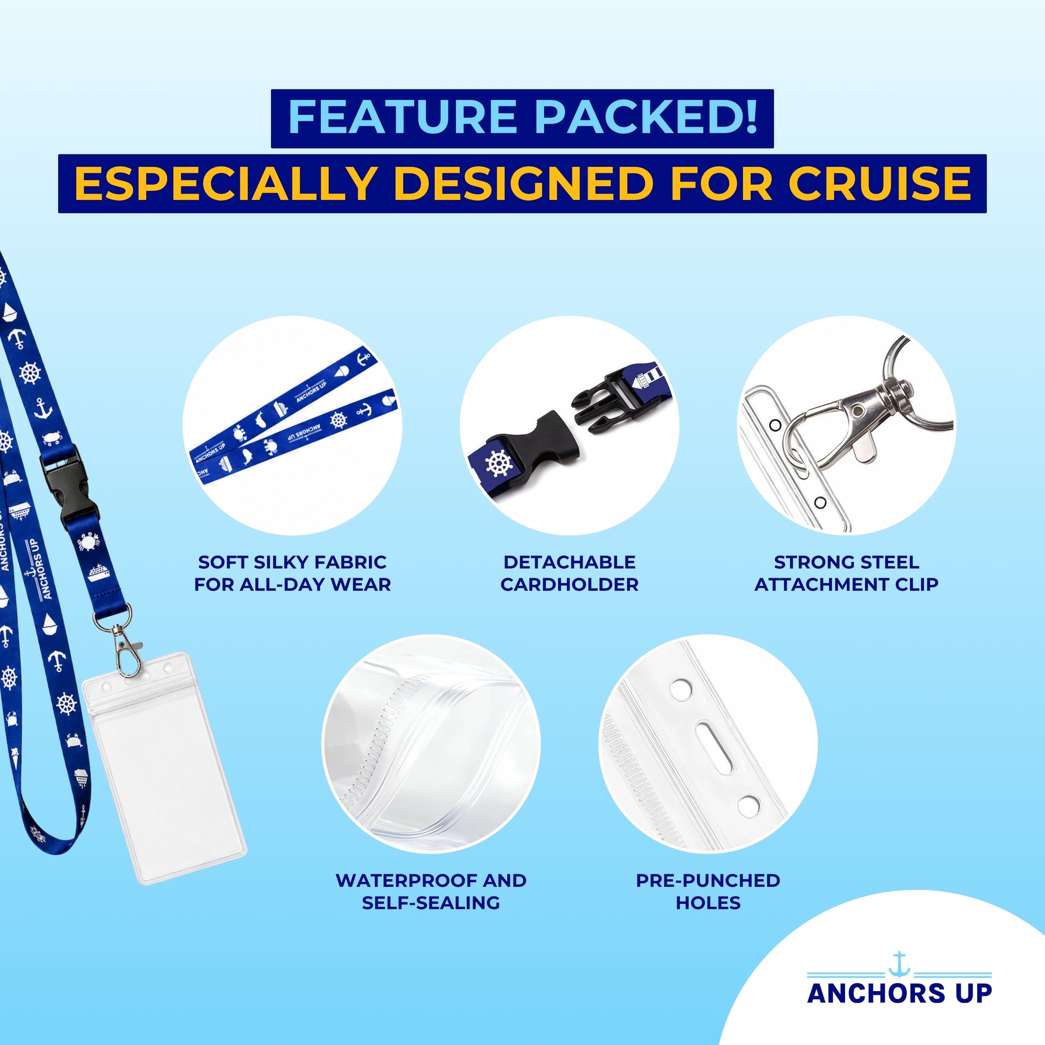 Cruise Lanyards with Card Holders - Set of 2