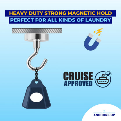 Magnetic Clothesline for Cruise Cabin & Bathroom - Cruise Approved with Non-Scratch Magnets