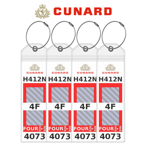 Cunard Cruise Luggage Tag Holders - Set of 4