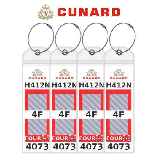 Cunard Cruise Luggage Tag Holders - Set of 4