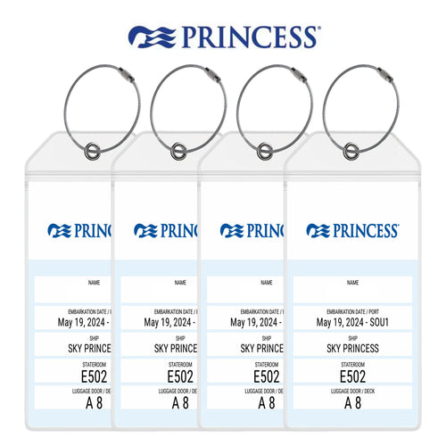 Princess Cruise Luggage Tag Holders - Set of 4