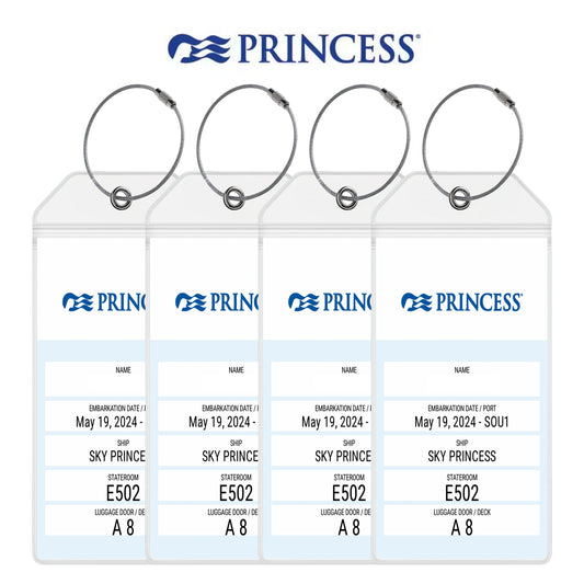Princess Cruise Luggage Tag Holders - Set of 4