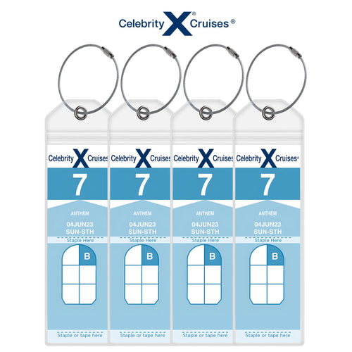 Celebrity Cruise Luggage Tag Holders - Set of 4