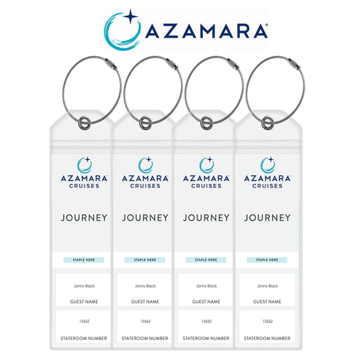 Azamara Cruise Luggage Tag Holders - Set of 4