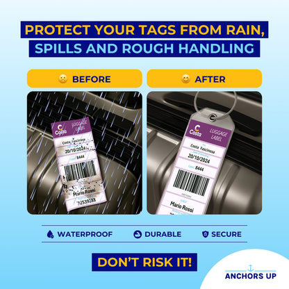 Costa Luggage Tag Holders - Set of 4