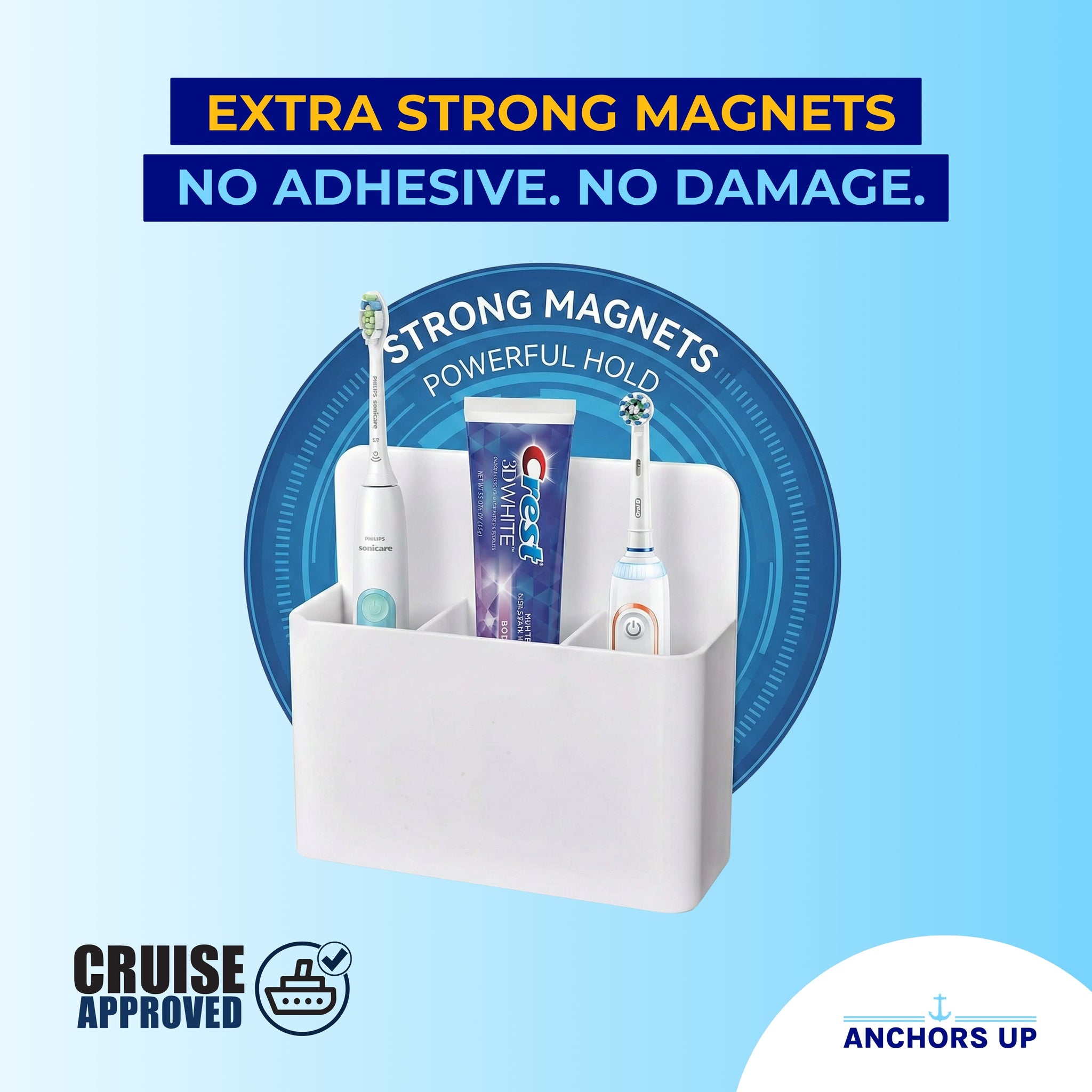 Toothbrush holder with removable dividers removed