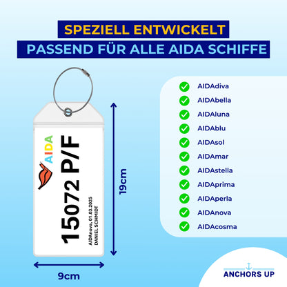 AIDA Cruise Gepäckanhängerhalter - Set von 4