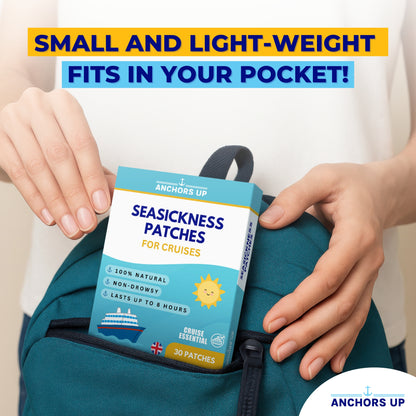 Motion and Sea Sickness Patches for Cruises - Natural Relief for Seasickness (30pcs)