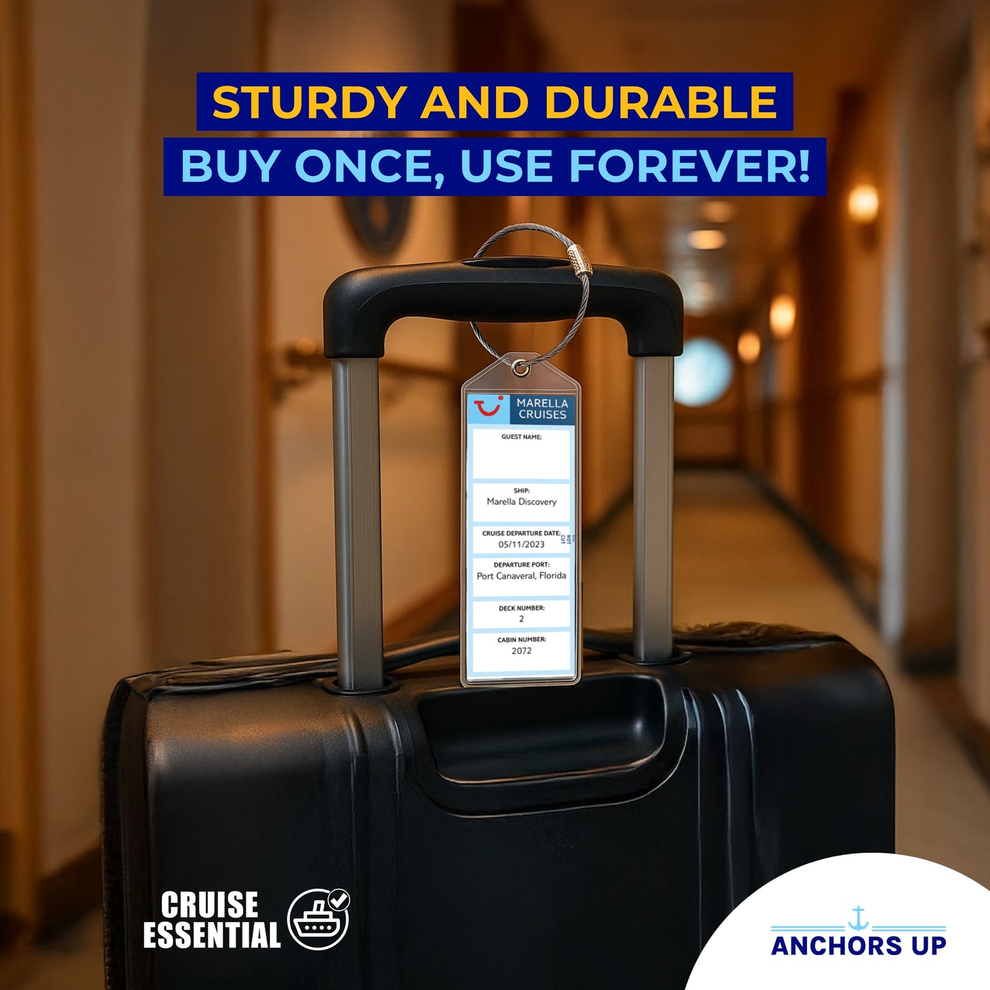Marella (TUI) Cruise Luggage Tag Holders - Set of 4