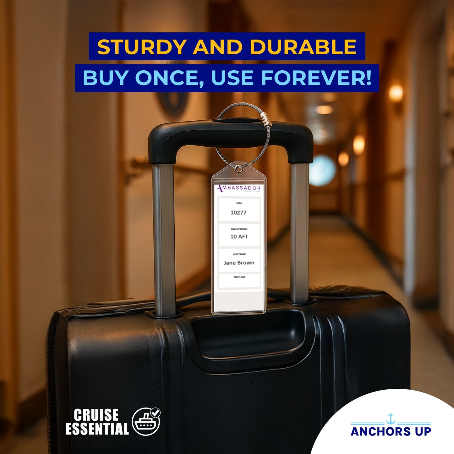 Ambassador Cruise Luggage Tag Holders - Set of 4