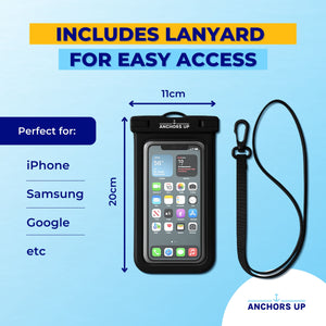 Waterproof Phone Pouch with Lanyard – Universal Fit for Cruises, Travel & Beach