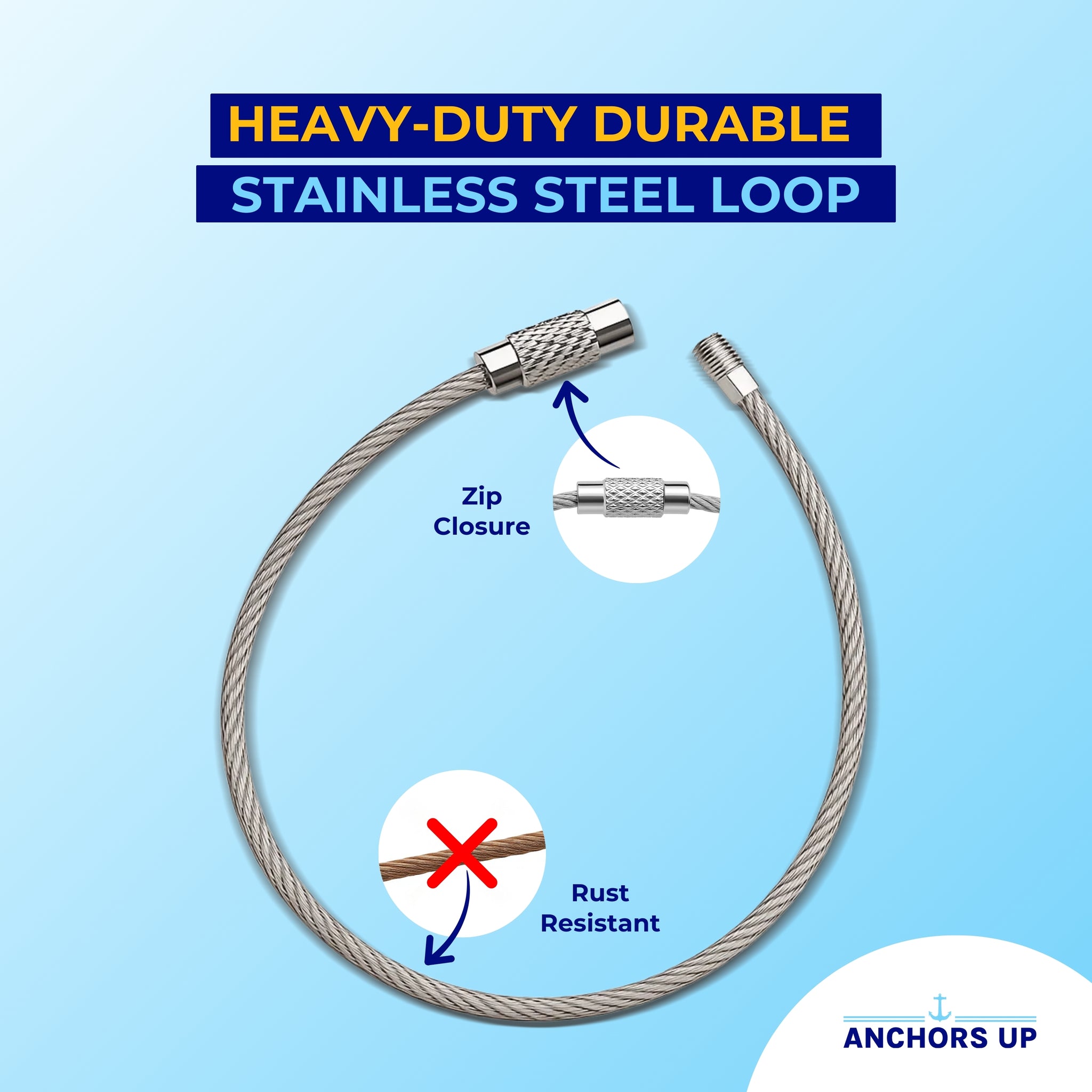 Heavy-duty durable stainless steel loops