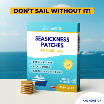 Motion and Sea Sickness Patches for Cruises - Natural Relief for Seasickness (30pcs)