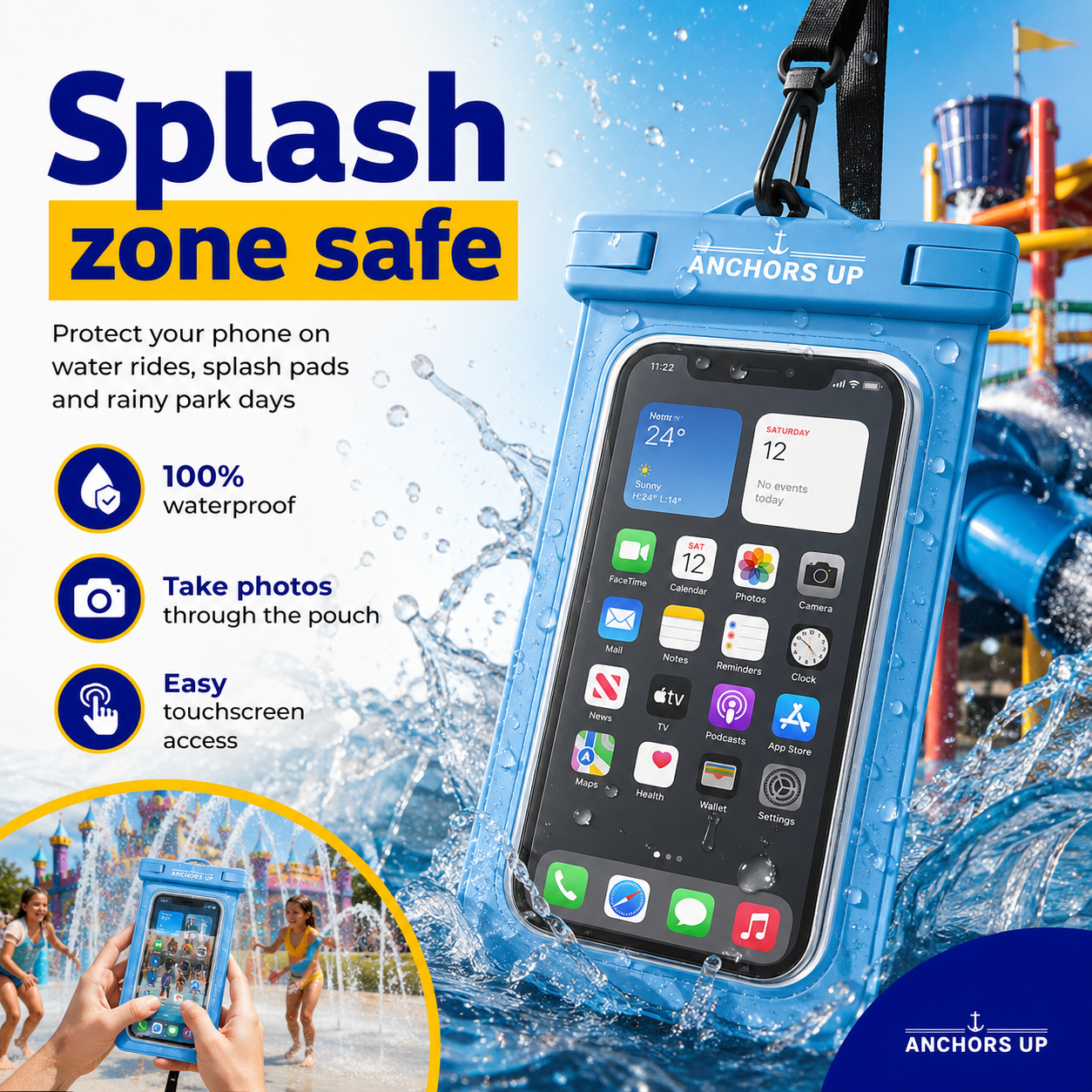 Waterproof Phone Pouches - Universal Splash Protection for Theme Parks