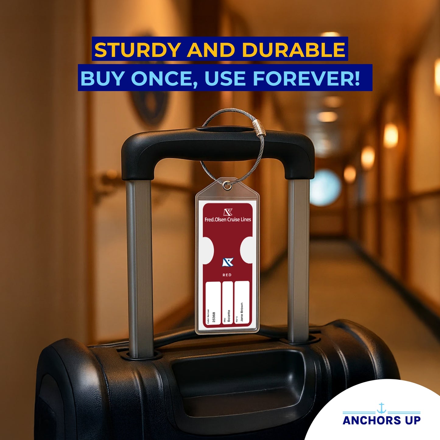 Fred Olsen Cruise Luggage Tag Holders - Set of 4