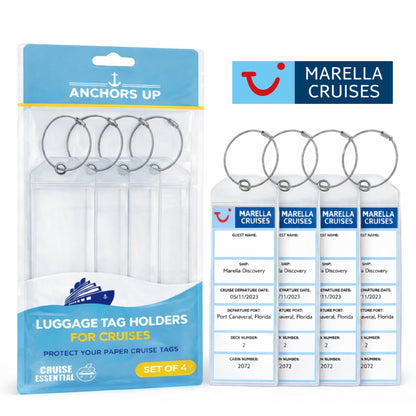 Marella (TUI) Kreuzfahrt Gepäckanhänger Halter - Set von 4