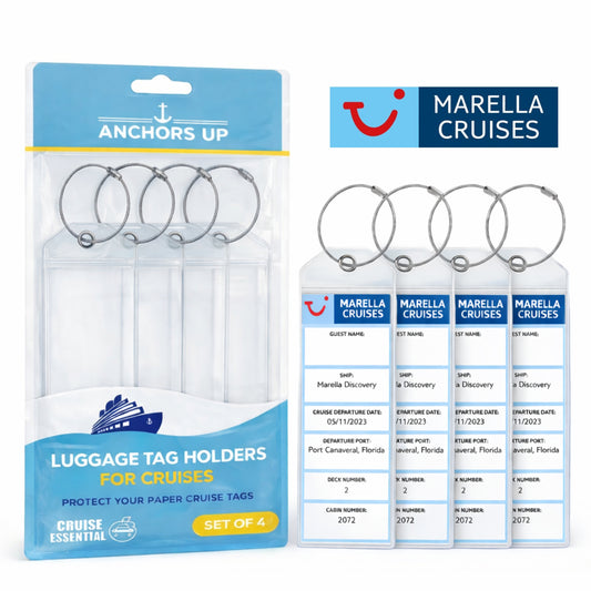 Marella (TUI) Cruise Luggage Tag Holders - Set of 4