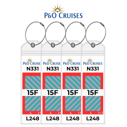 Luggage Tag Holders for all Cruise Lines - Set of 4