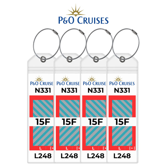 P&O Cruise Luggage Tag Holders - Set of 4