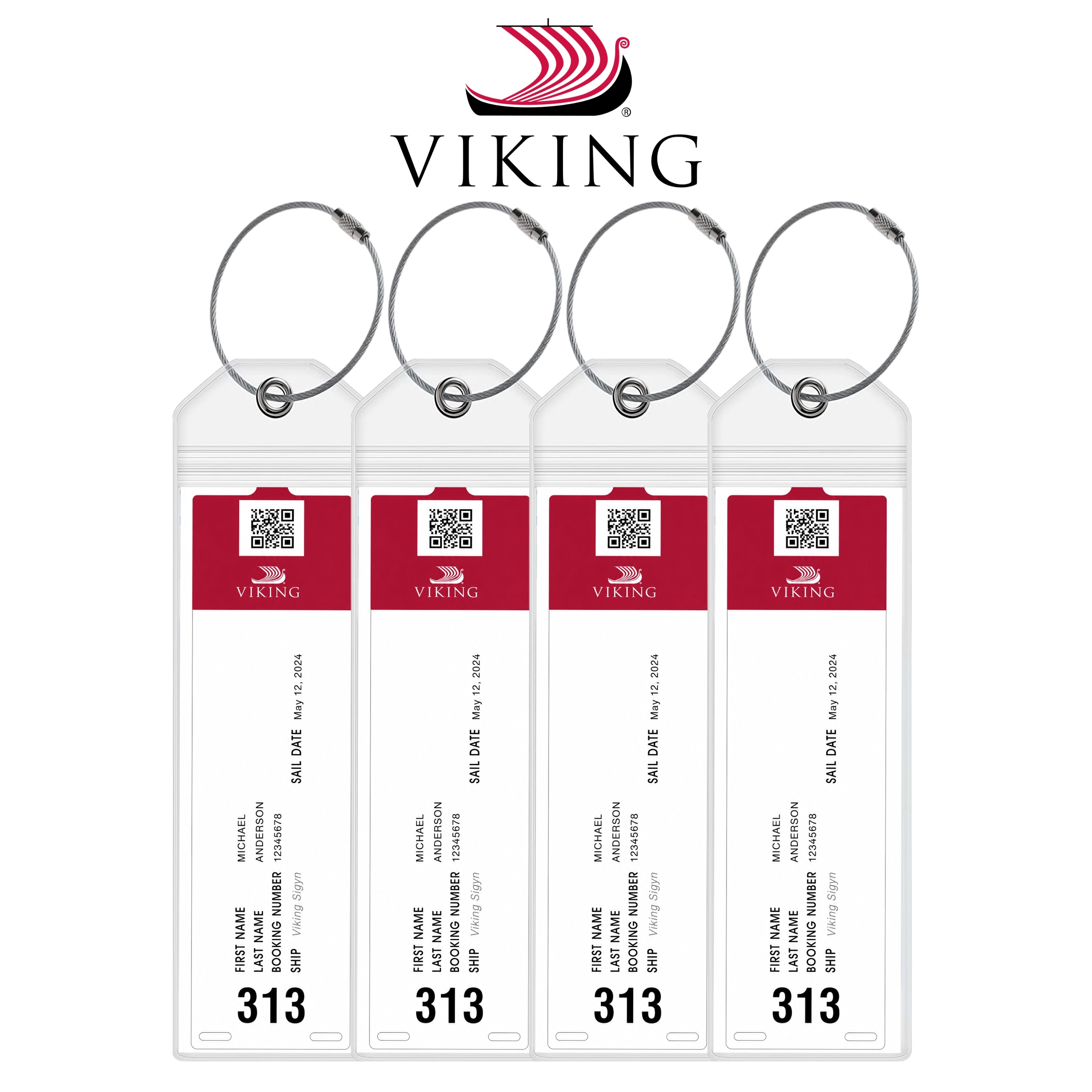 Viking Cruise Luggage Tag Holders – Anchors Up