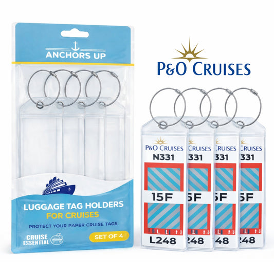 P&O Cruise Luggage Tag Holders - Set of 4