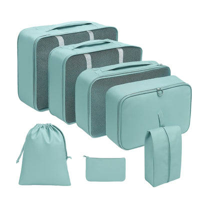 Cruise Packing Cubes - 7 Piece Set with Shoe & Laundry Bags