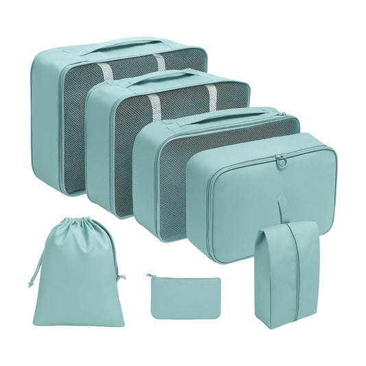 Cruise Packing Cubes - 7 Piece Set with Shoe & Laundry Bags
