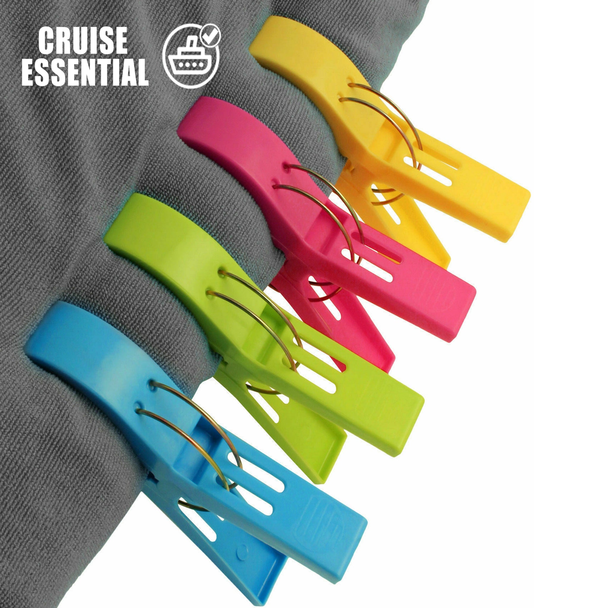 Handtuchclips für Kreuzfahrtliegen, 4er-Set, farbig