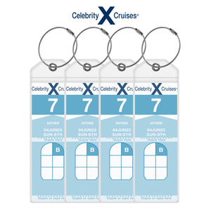 Luggage Tag Holders for all Cruise Lines - Set of 4