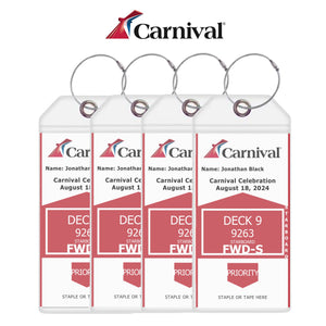 Luggage Tag Holders for all Cruise Lines - Set of 4